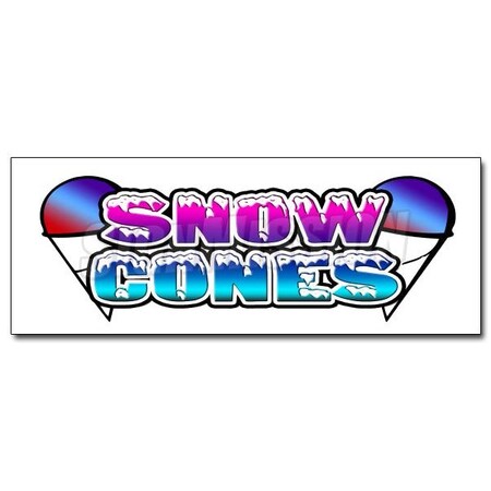 Signmission 12in SNOW CONES 1 DECAL sticker sno cone kones water ice Italian cold drink, D-12 Snow Cones1 D-12 Snow Cones1